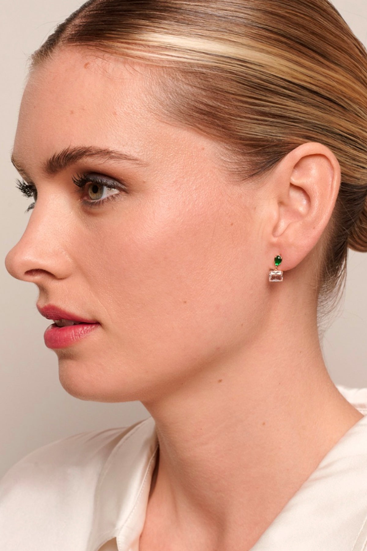 Emerald Odette Crystal Earring