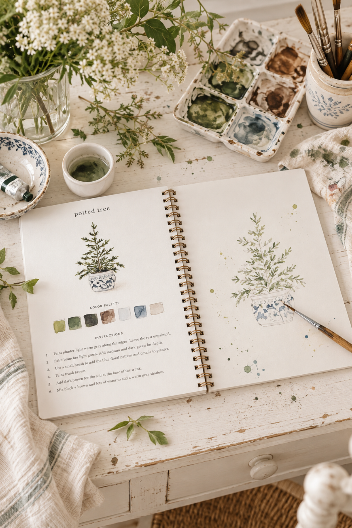 Classic Christmas Watercolour Workbook