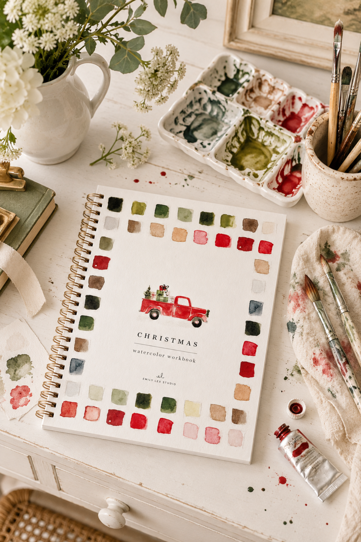 Classic Christmas Watercolour Workbook