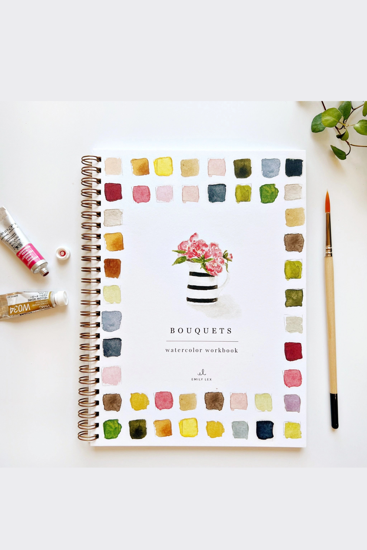 Bouquets Watercolor Workbook