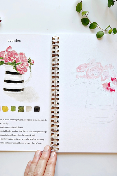 Bouquets Watercolor Workbook