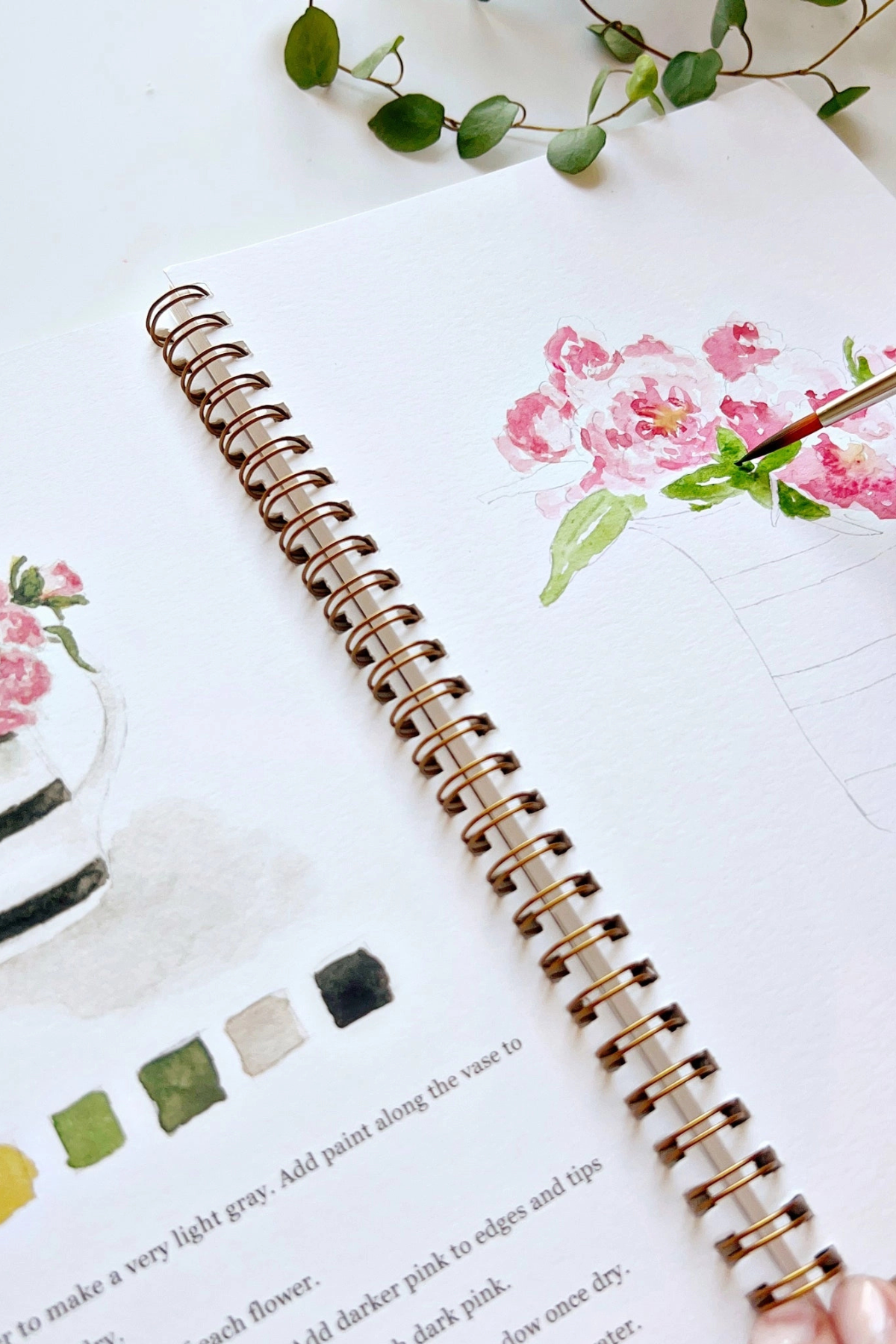 Bouquets Watercolor Workbook