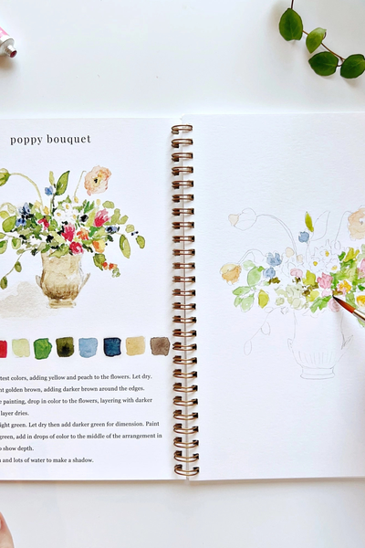 Bouquets Watercolor Workbook