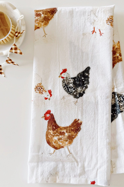 Chickens Tea Towel