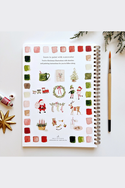 Christmas Watercolor Workbook