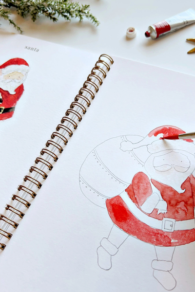 Christmas Watercolor Workbook
