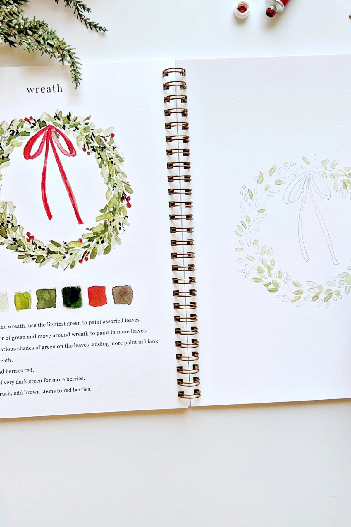 Christmas Watercolor Workbook