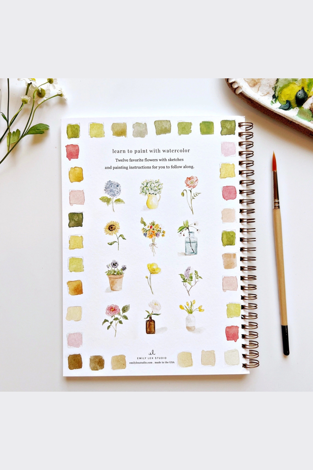 Flowers Watercolor Workbook