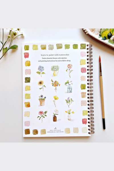 Flowers Watercolor Workbook
