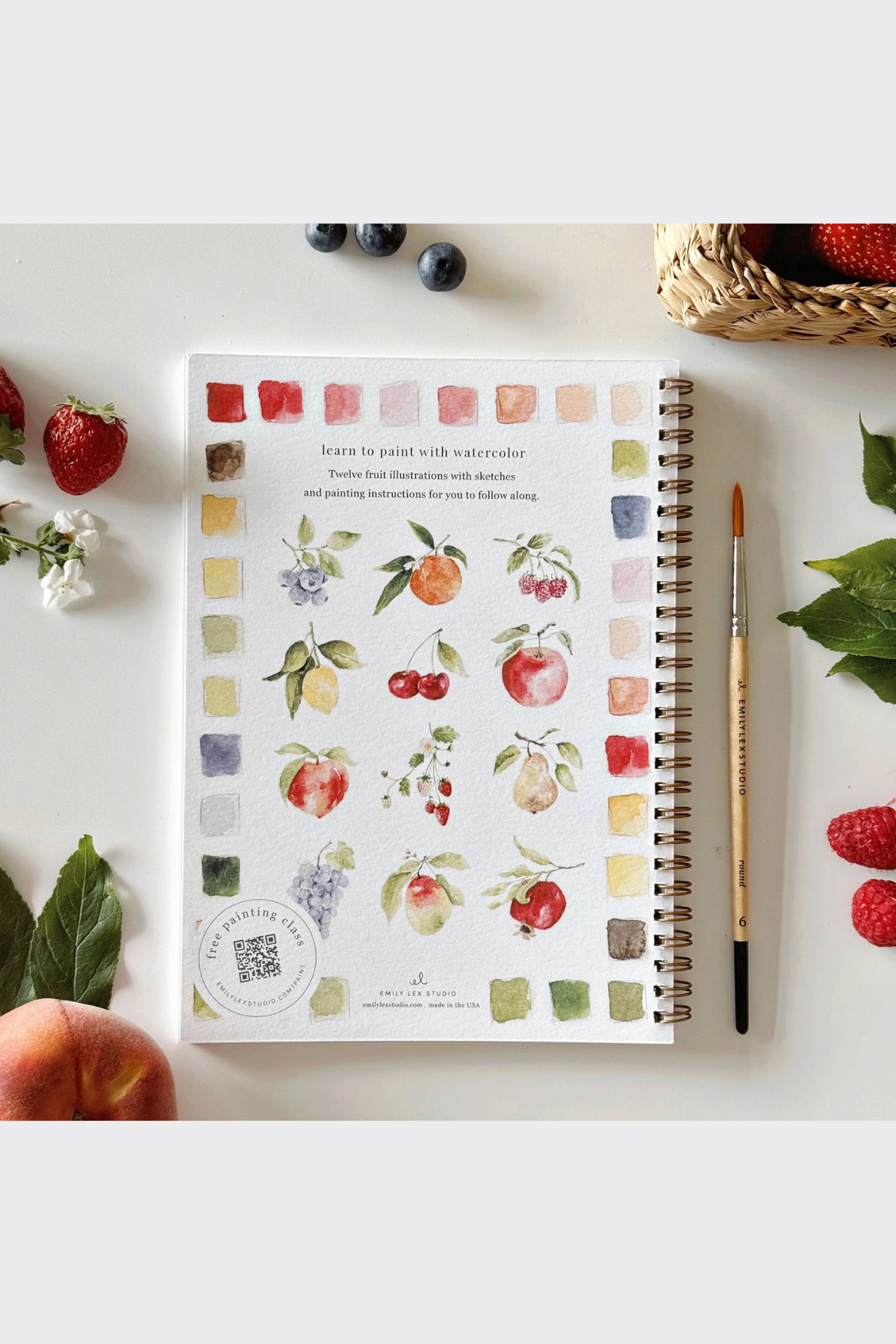 Fruit Watercolor Workbook