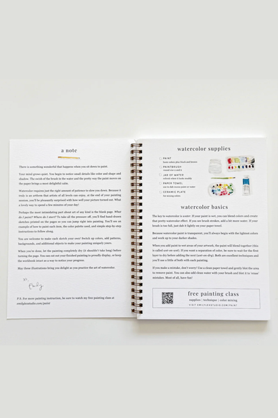 Flowers Watercolor Workbook