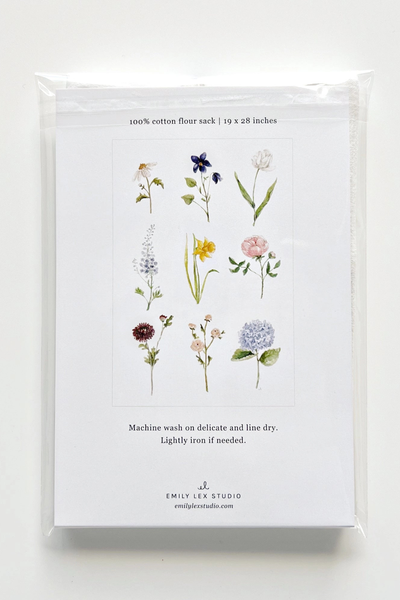 Garden Flowers Tea Towel
