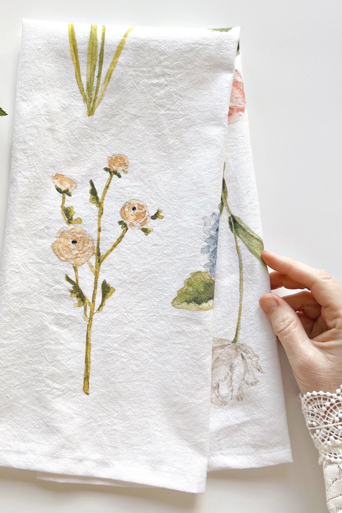 Garden Flowers Tea Towel