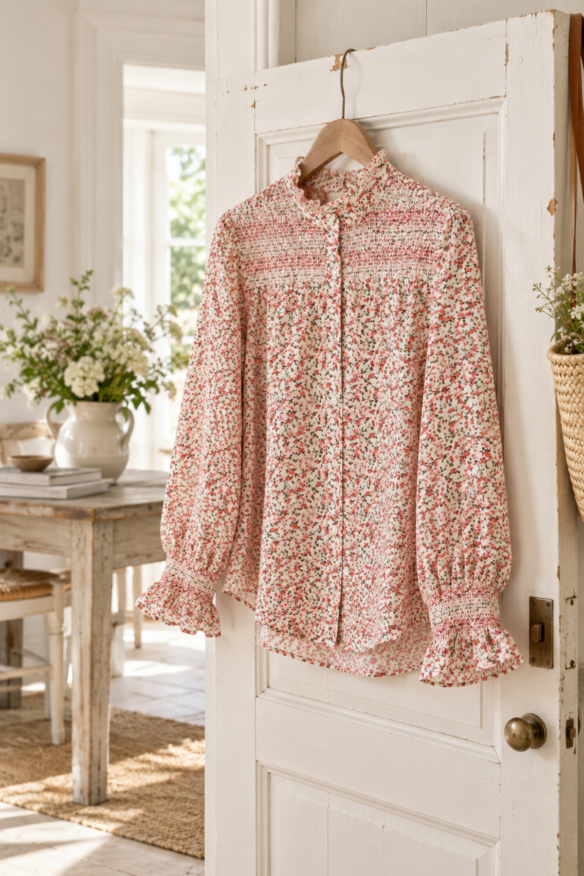 Evie Blouse Pink Floral