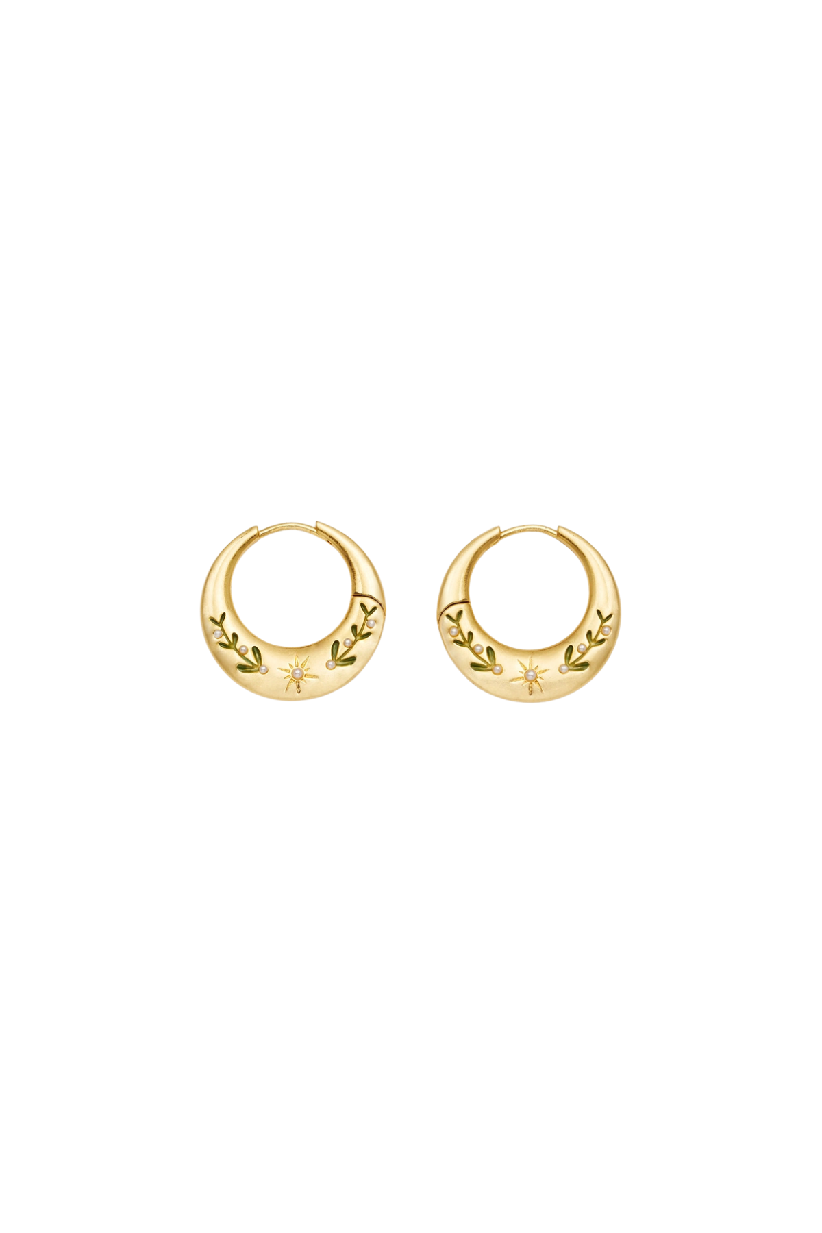 Niva Mistletoe Hoop Earrings