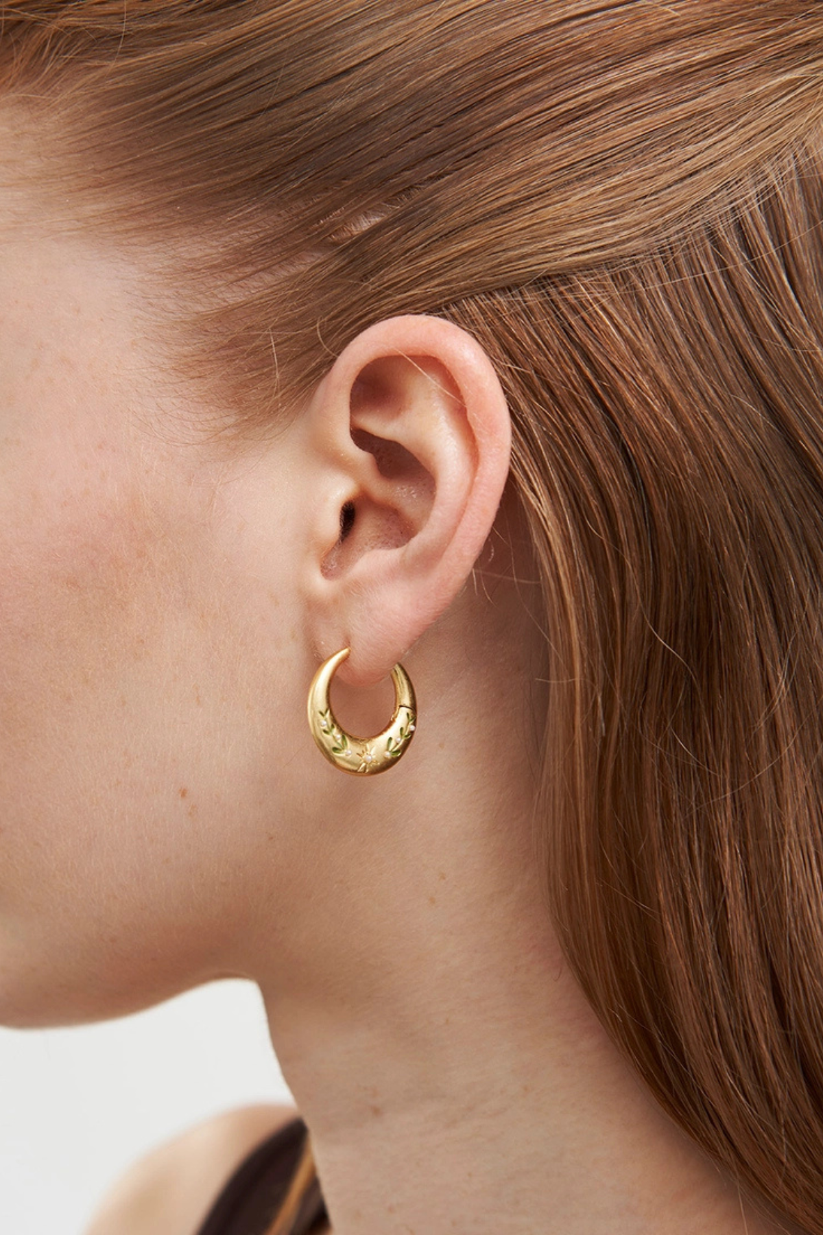 Niva Mistletoe Hoop Earrings