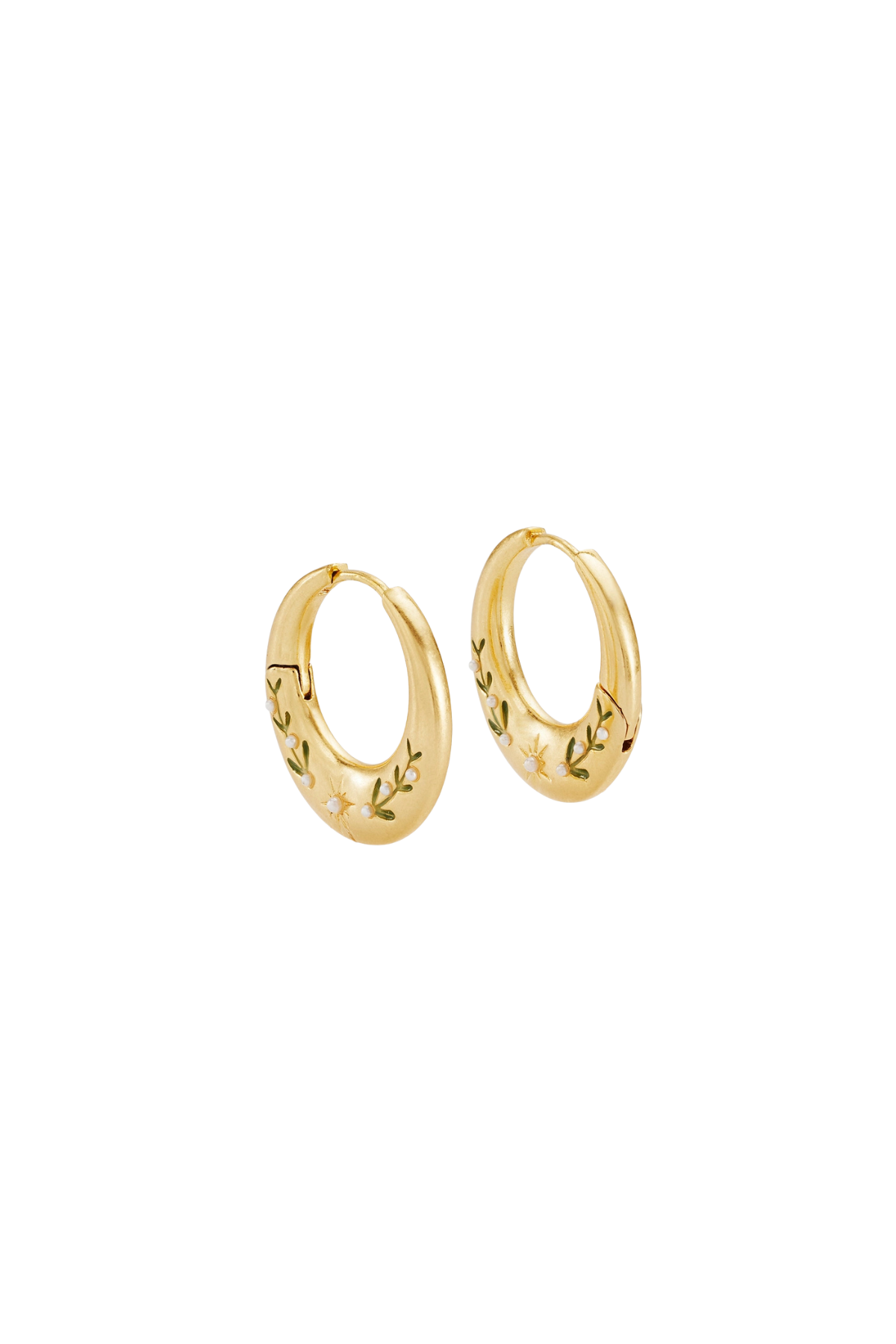 Niva Mistletoe Hoop Earrings