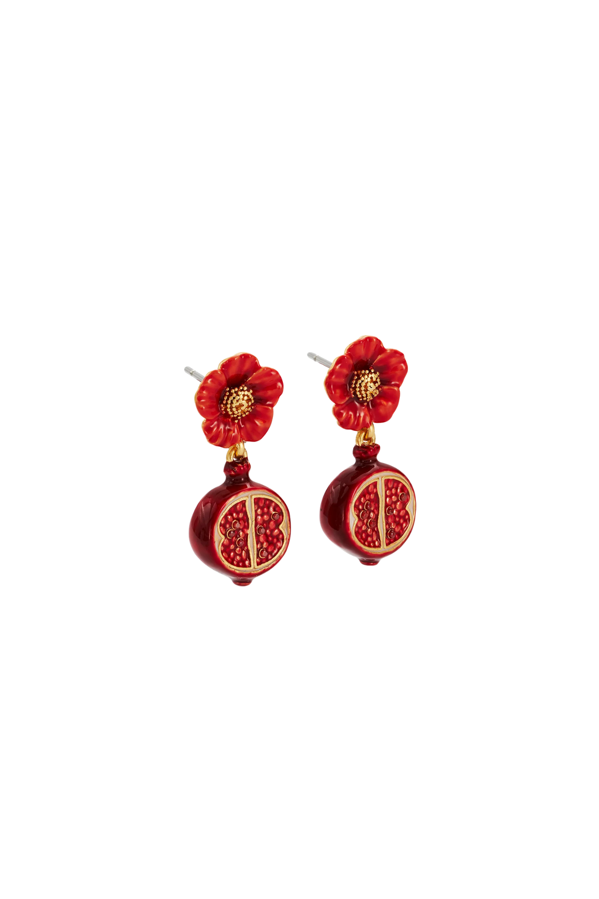 Blossom & Pomegranate Drop Earrings
