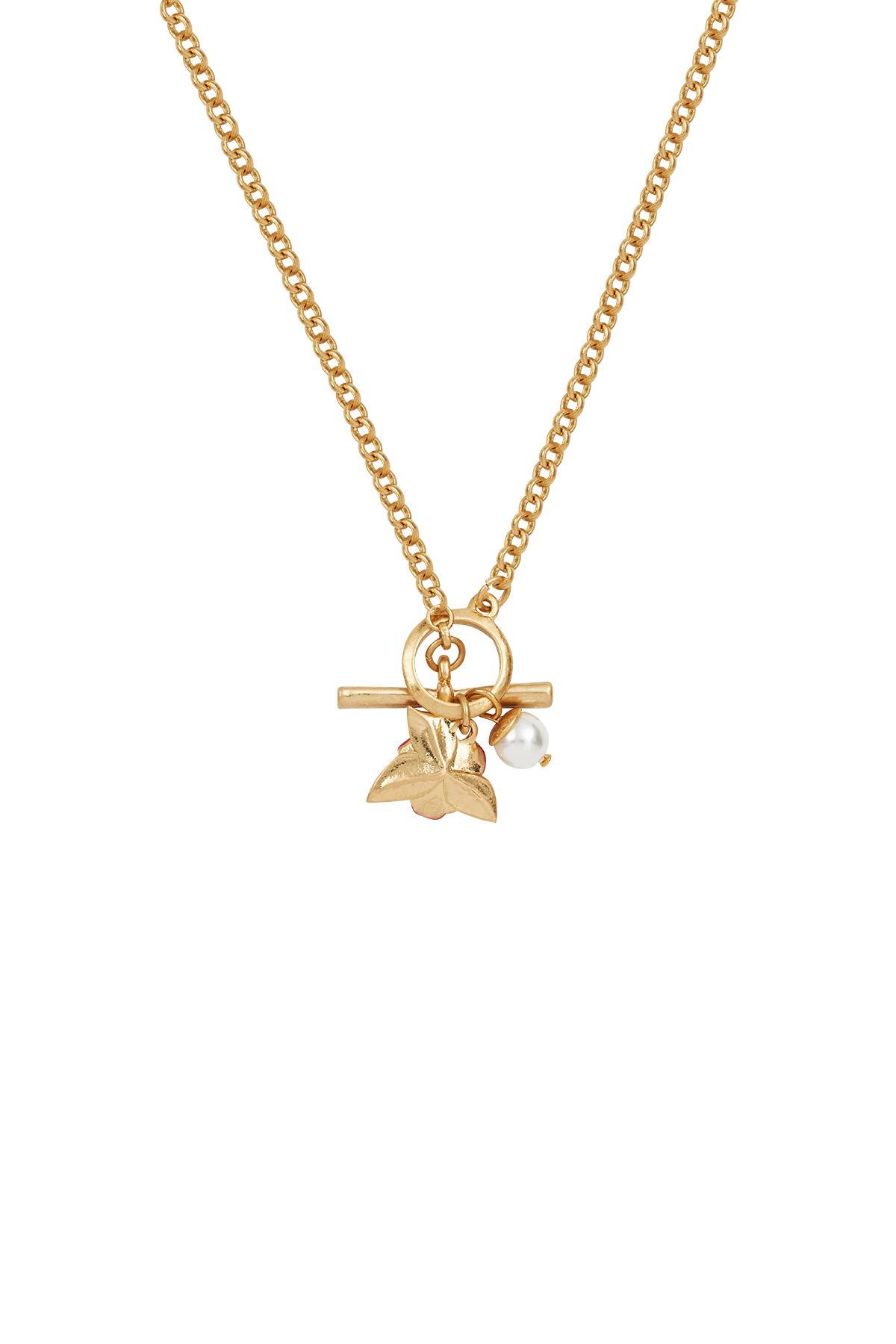 English Rose Pearl Gold Necklace