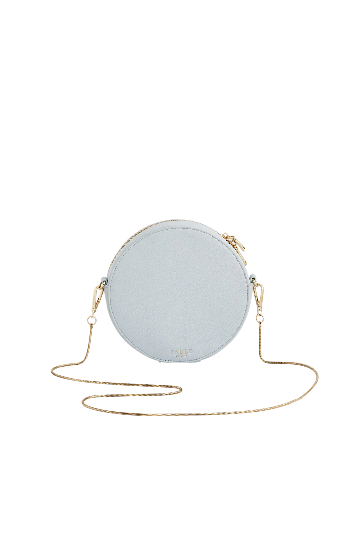 Floral Bow Blue Embroidered Circle Bag
