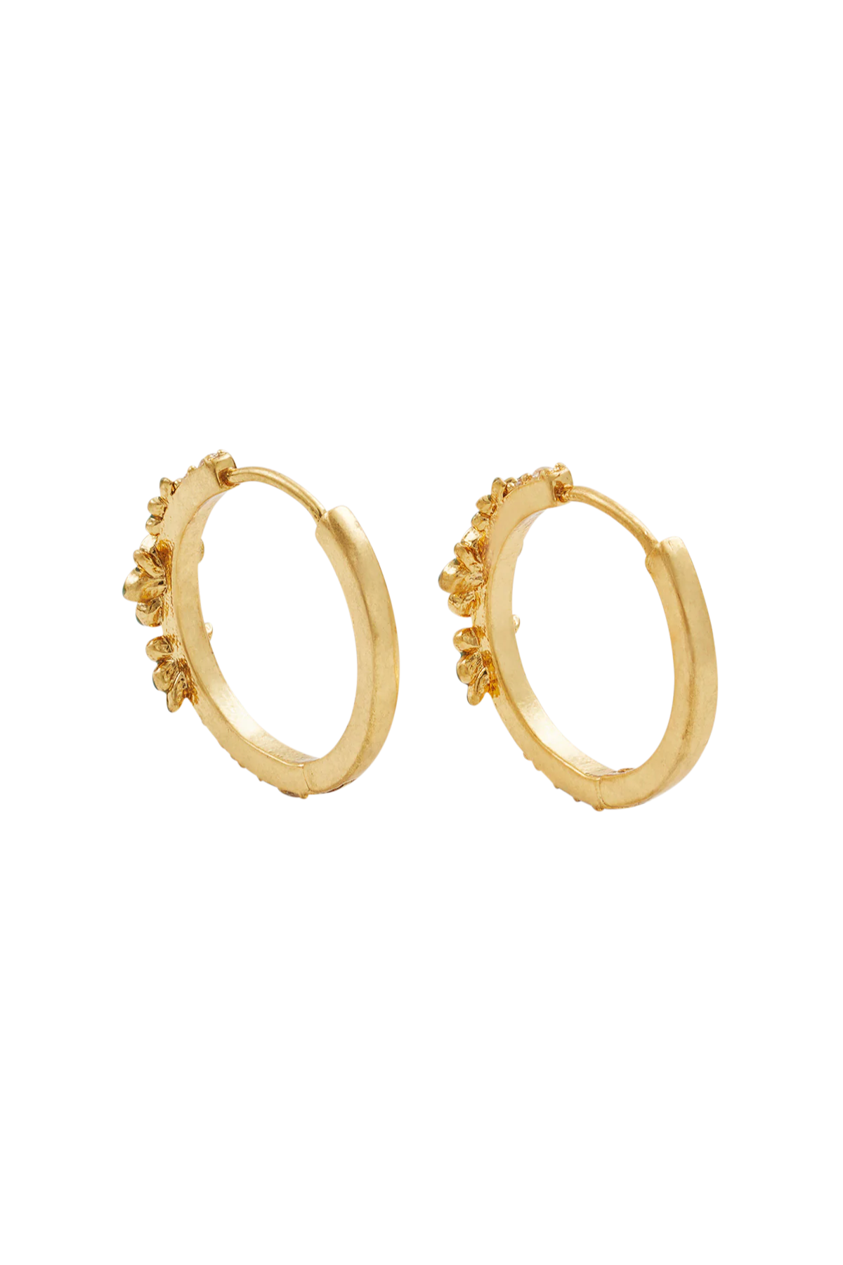 Floral Wreath Hoop Earrings
