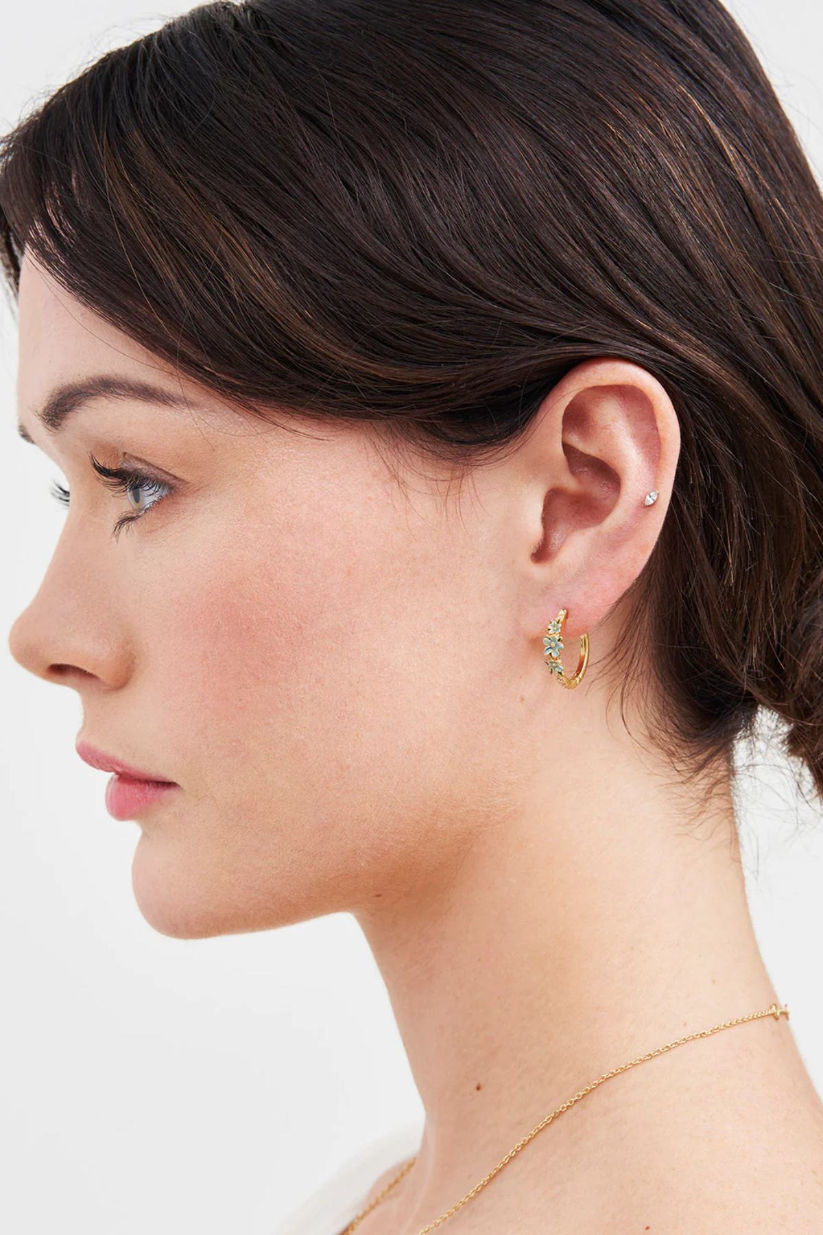 Floral Wreath Hoop Earrings
