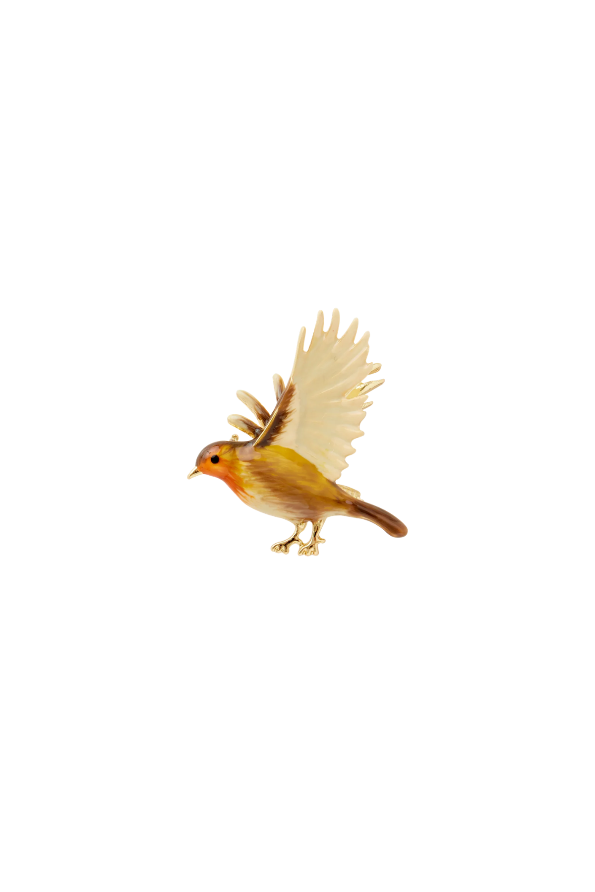 Flying Robin Brooch