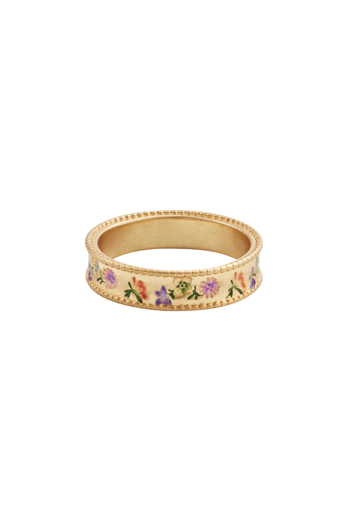 Folksy Floral Gold Ring