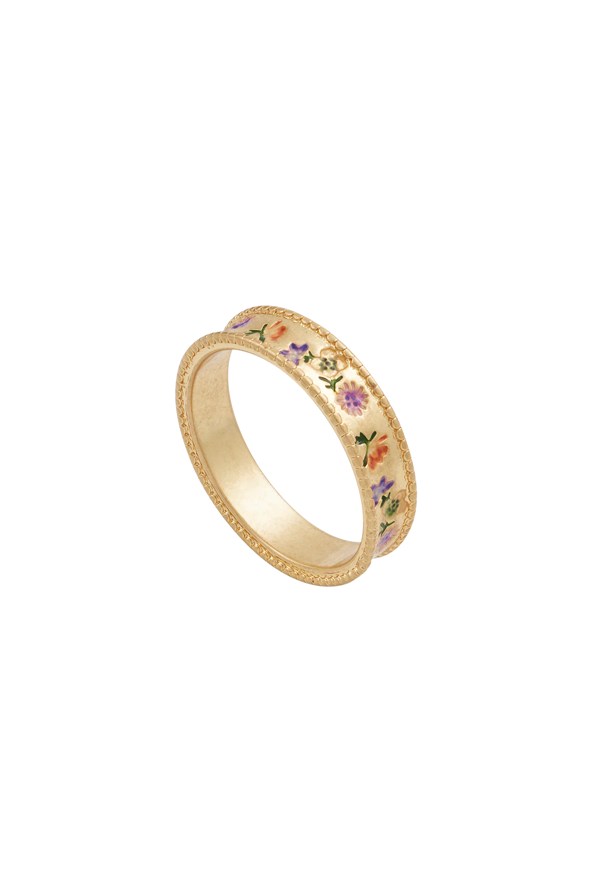 Folksy Floral Gold Ring