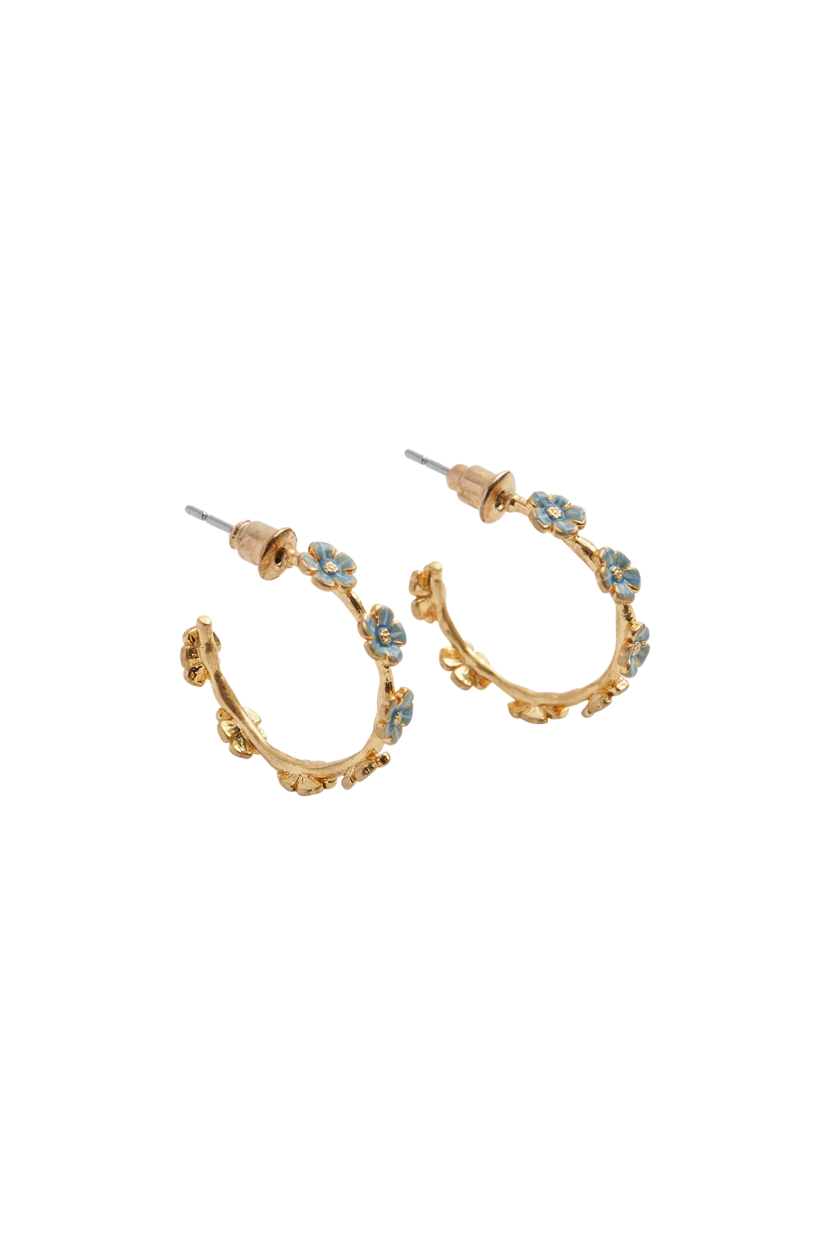 Forget Me Not Hoop Studs