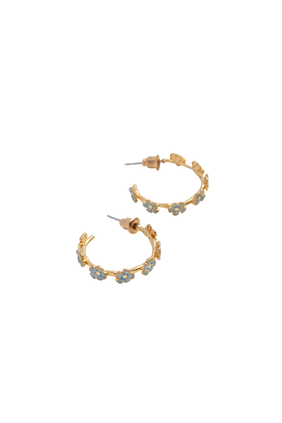 Forget Me Not Hoop Studs