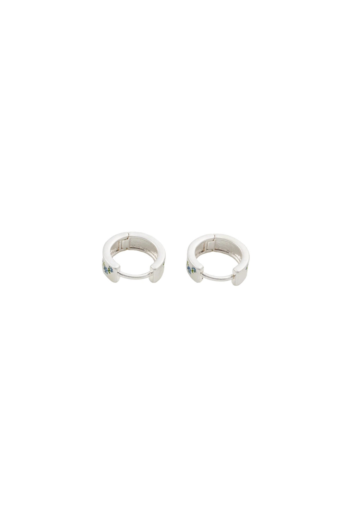 Forget Me Not Mini Hoops Silver