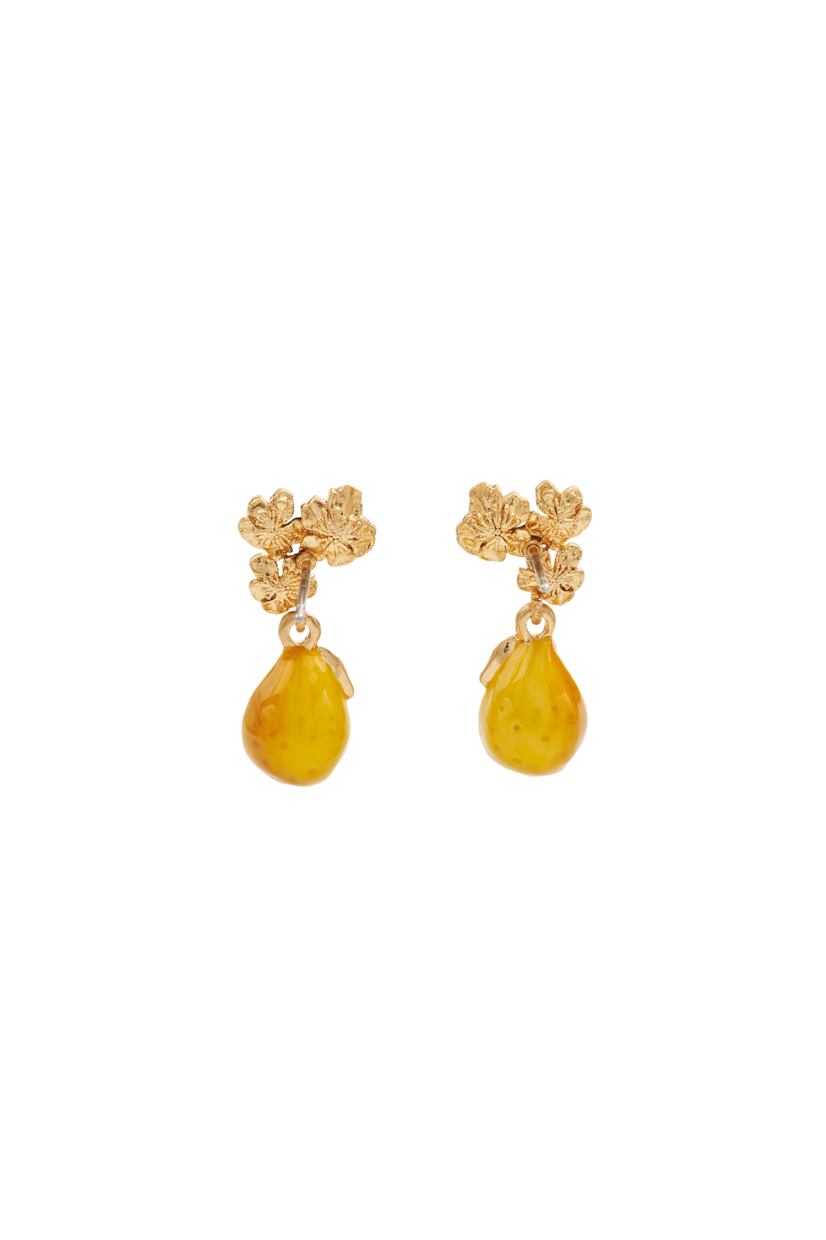 Golden Pear Drop Earrings