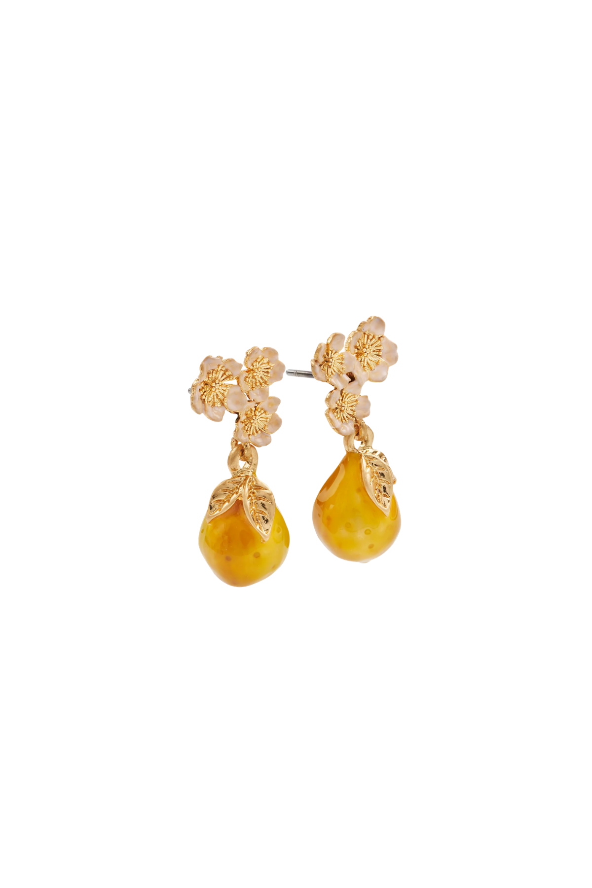 Golden Pear Drop Earrings