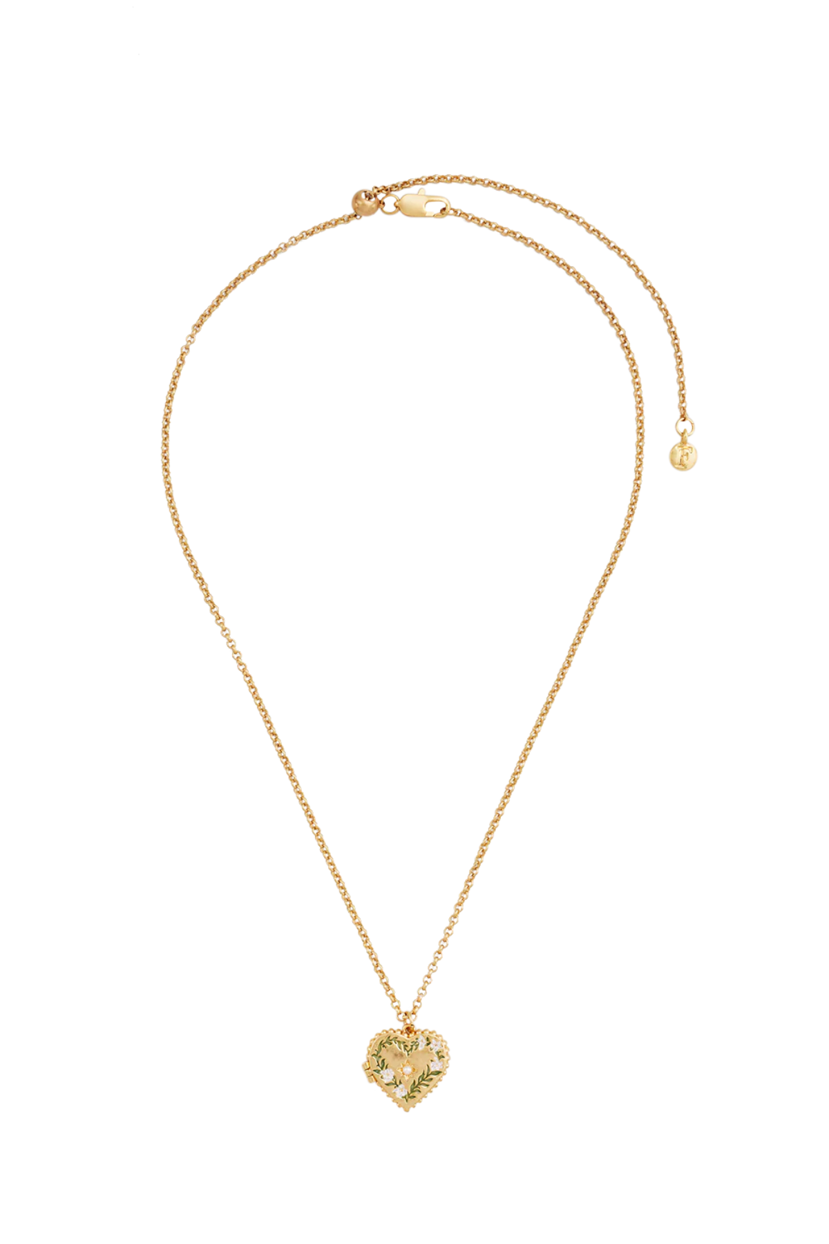 Jasmine Heart Locket Necklace