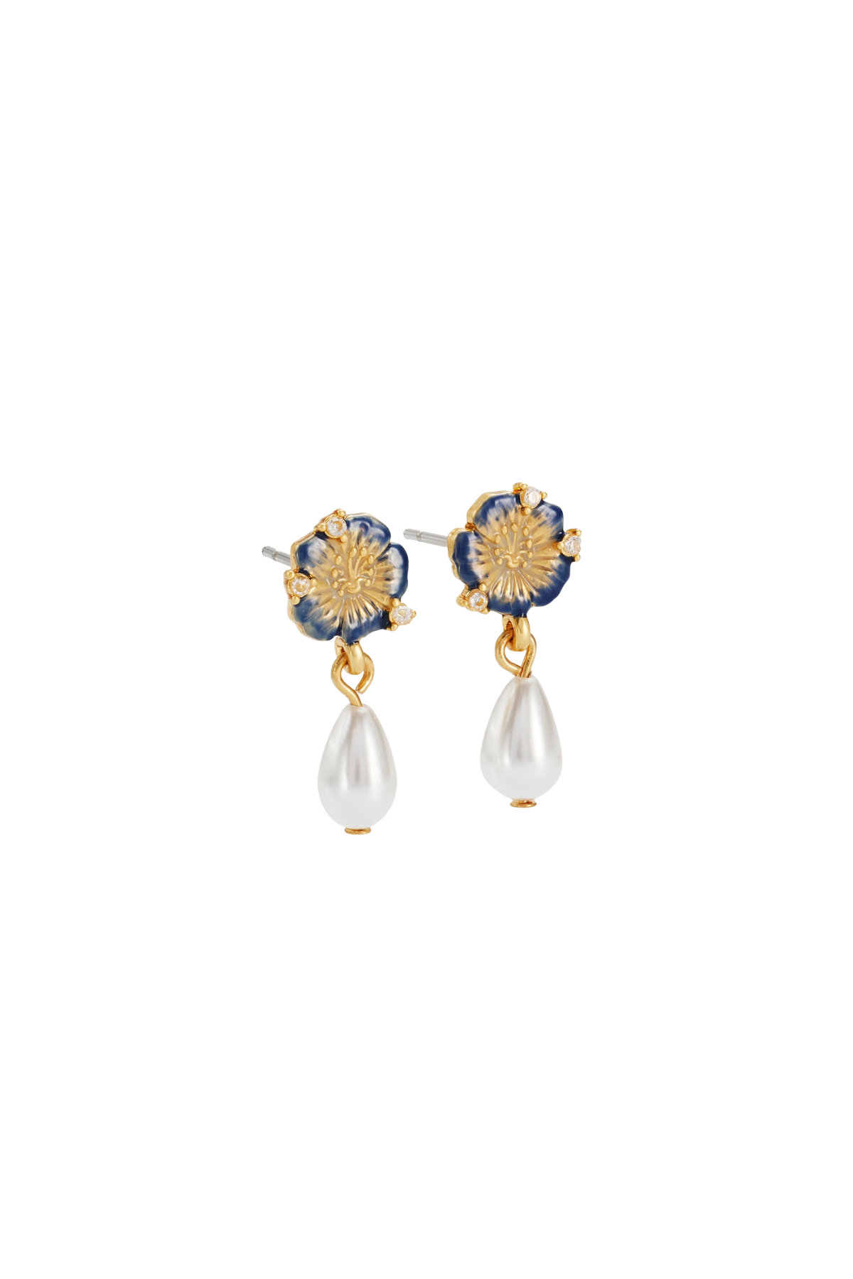 Larkspur Pearl Drop Earrings
