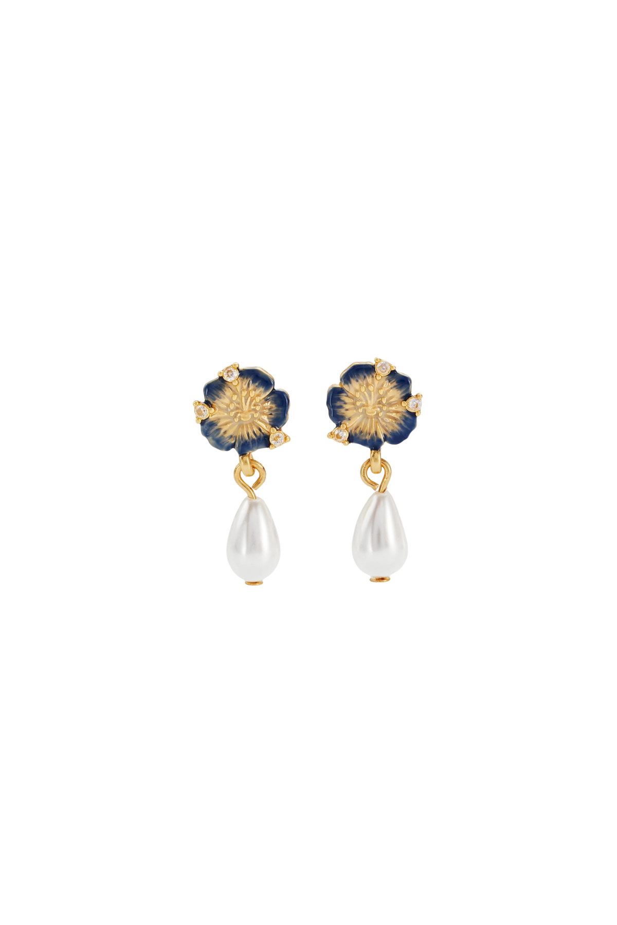 Larkspur Pearl Drop Earrings