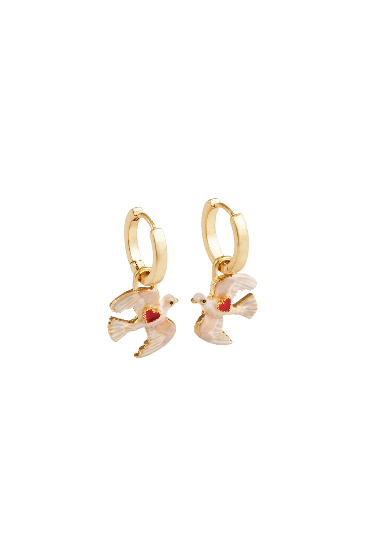Love Dove Huggie Earrings