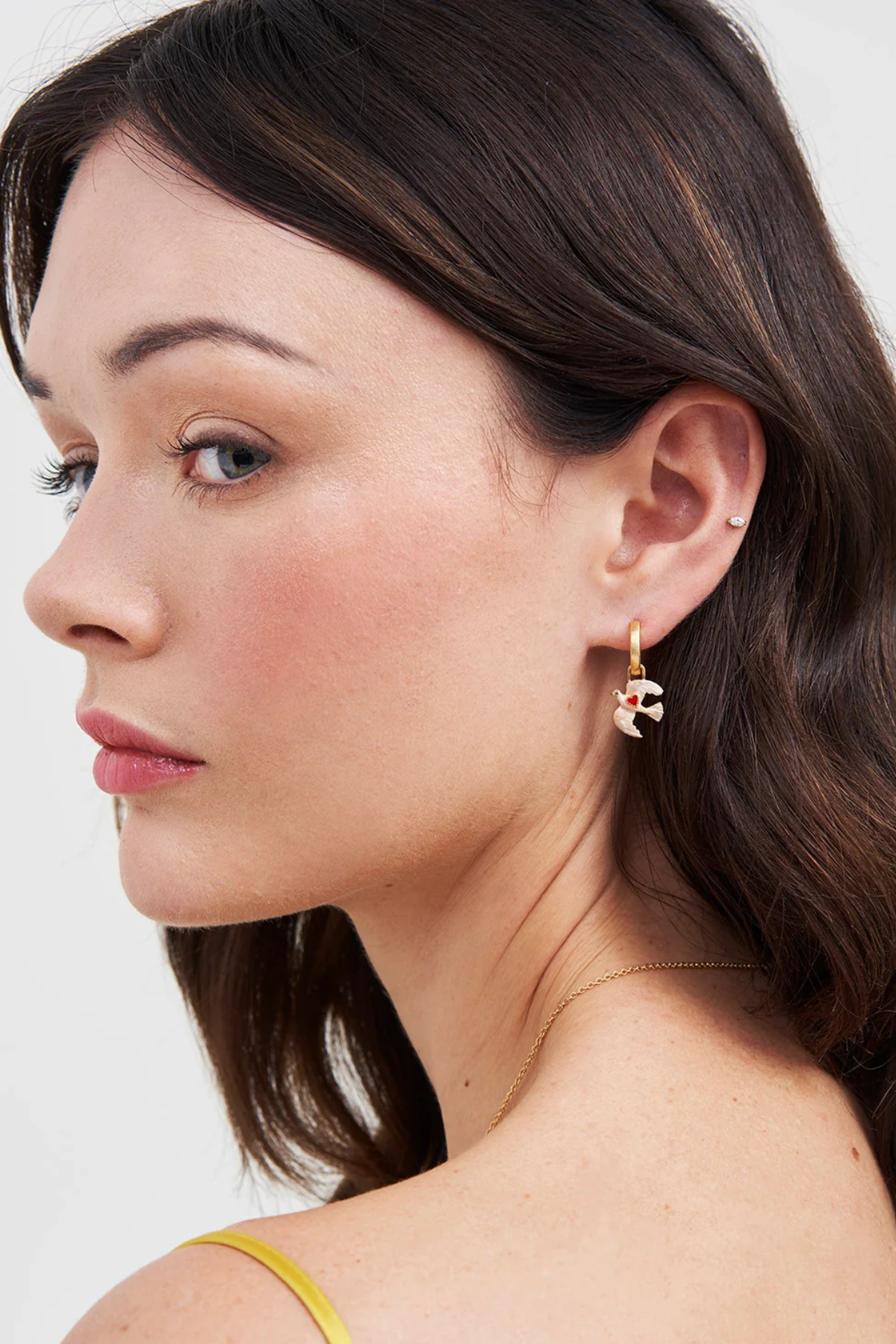 Love Dove Huggie Earrings