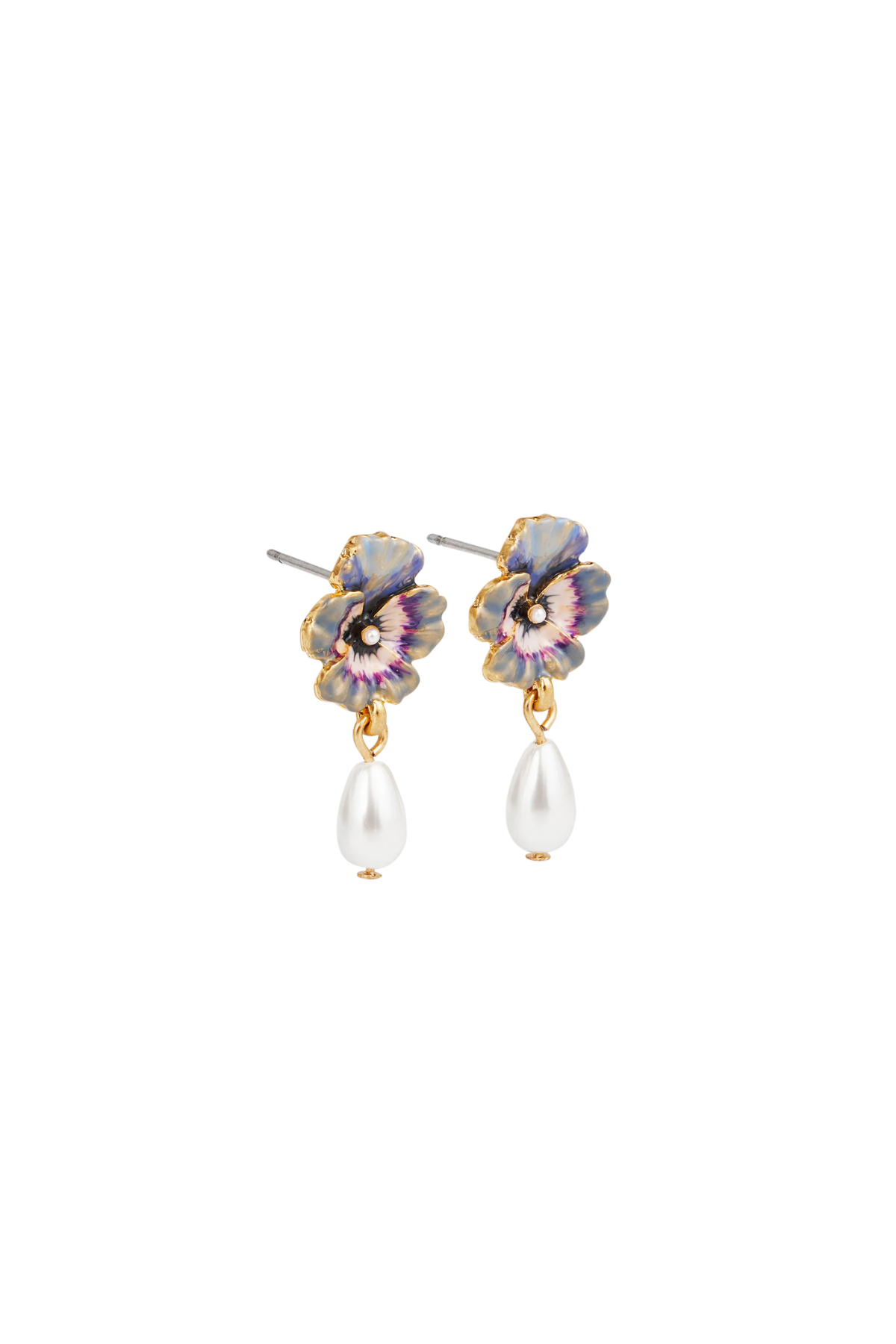 Pansy Pearl Earrings