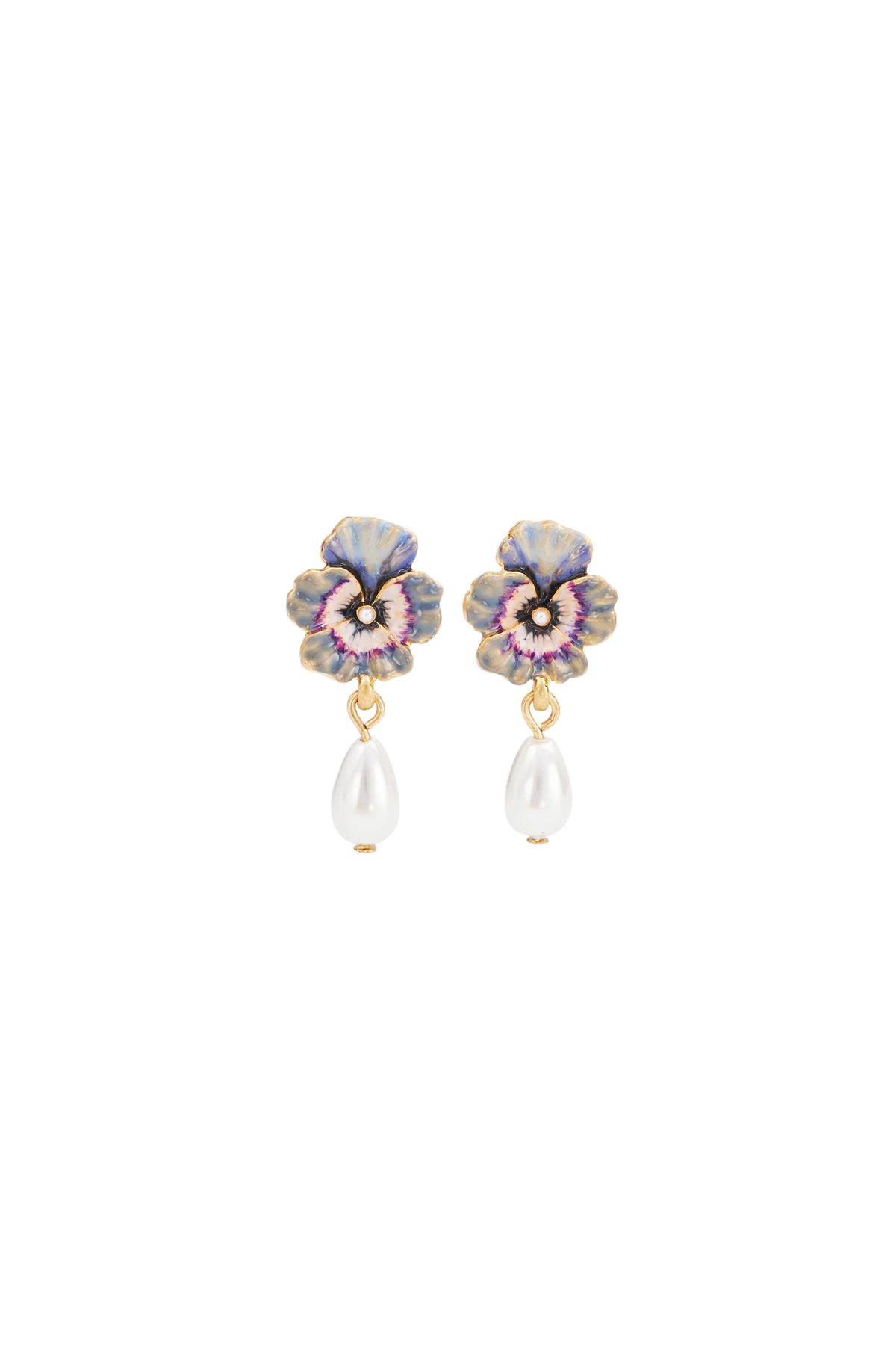 Pansy Pearl Earrings