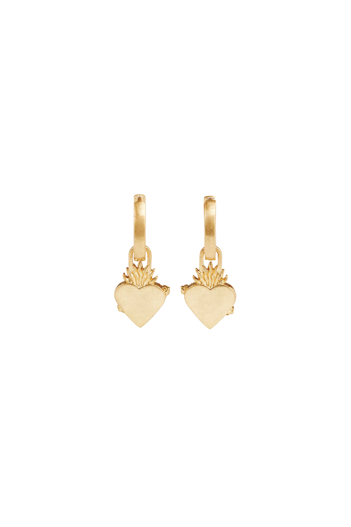 Sacred Heart Huggie Earrings