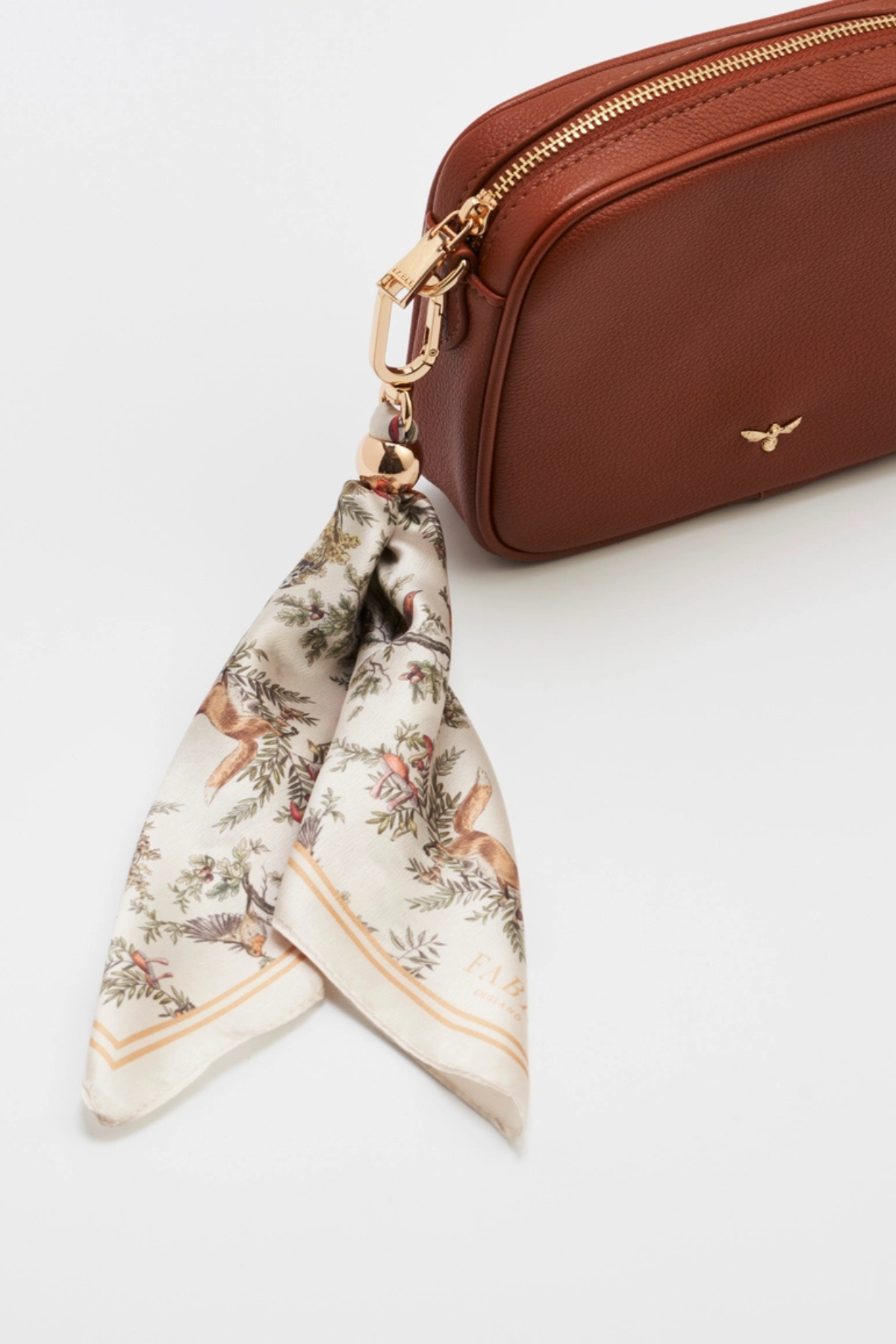Scarf Bag Charm in Ivory Into the Woods
