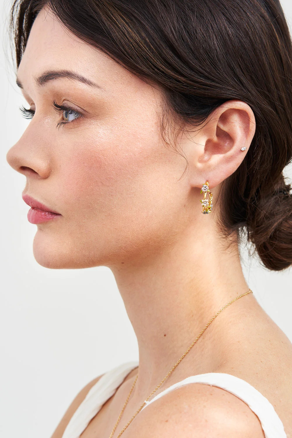 Wildflower Garden Hoop Earrings