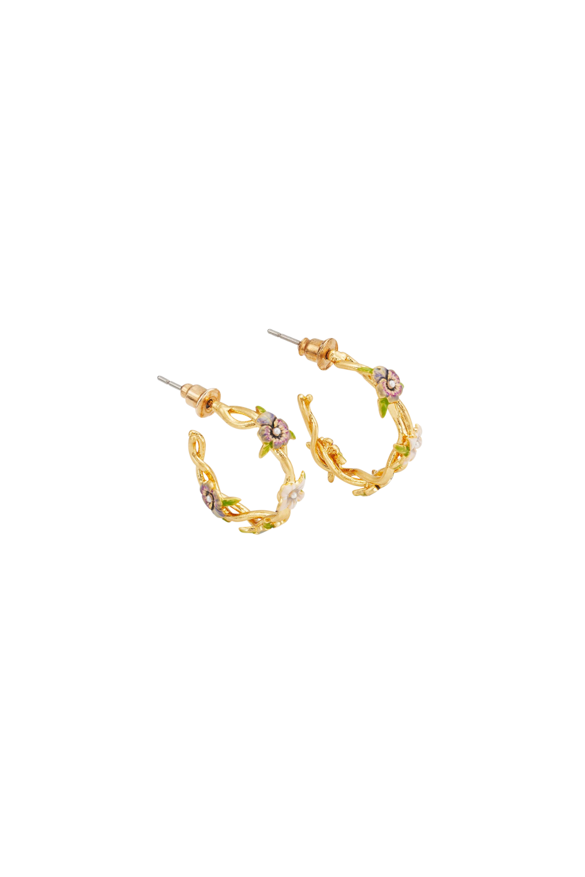 Wildflower Garden Hoop Earrings