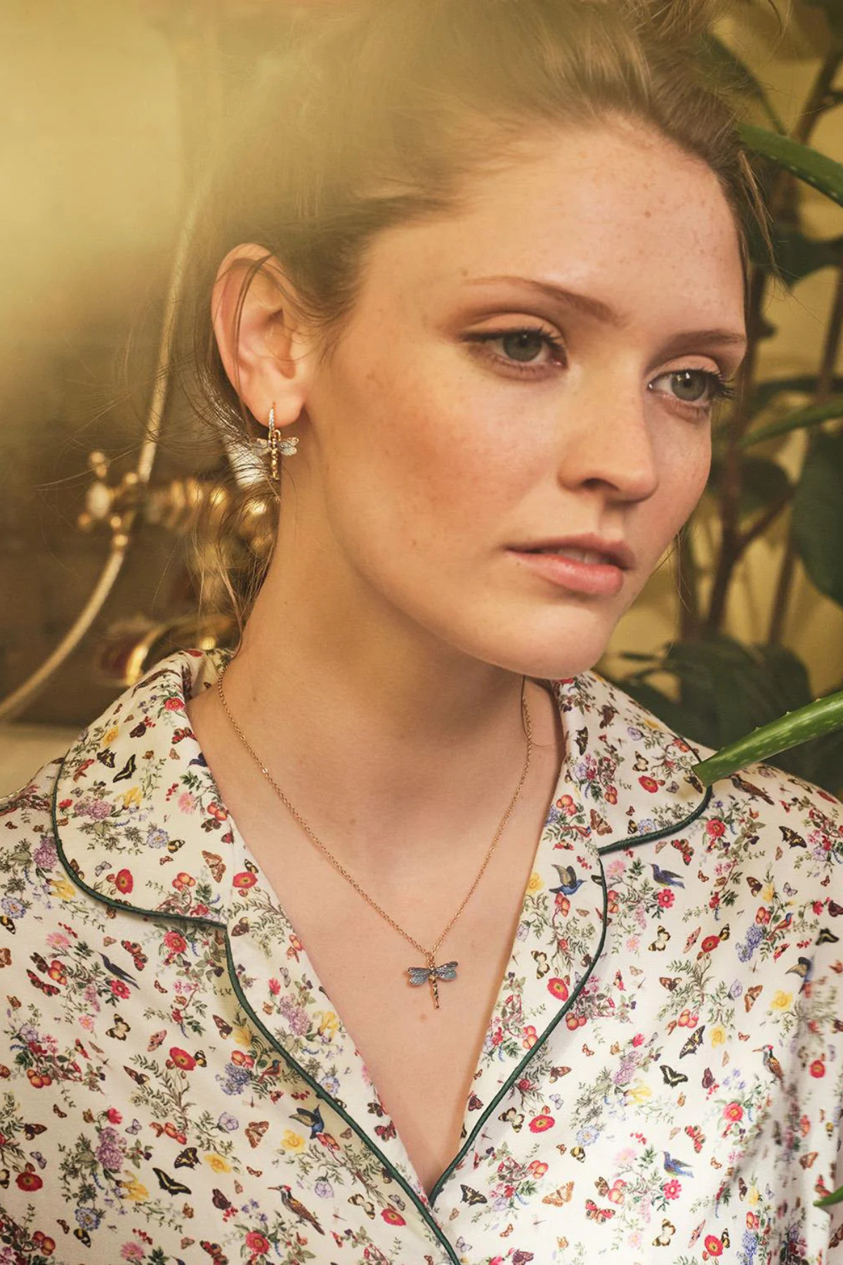 Dragonfly Charm Huggie Earrings