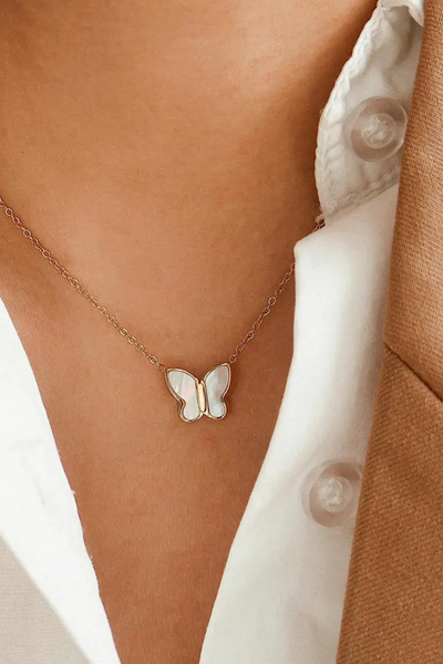 Sandy Petite Shell Butterfly Necklace