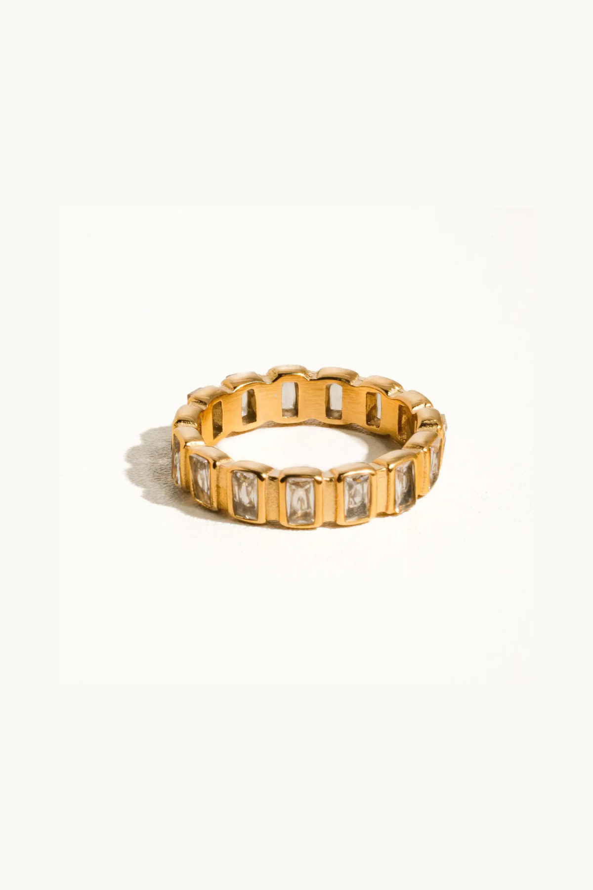 Sterling Gold Rhinestone Ring