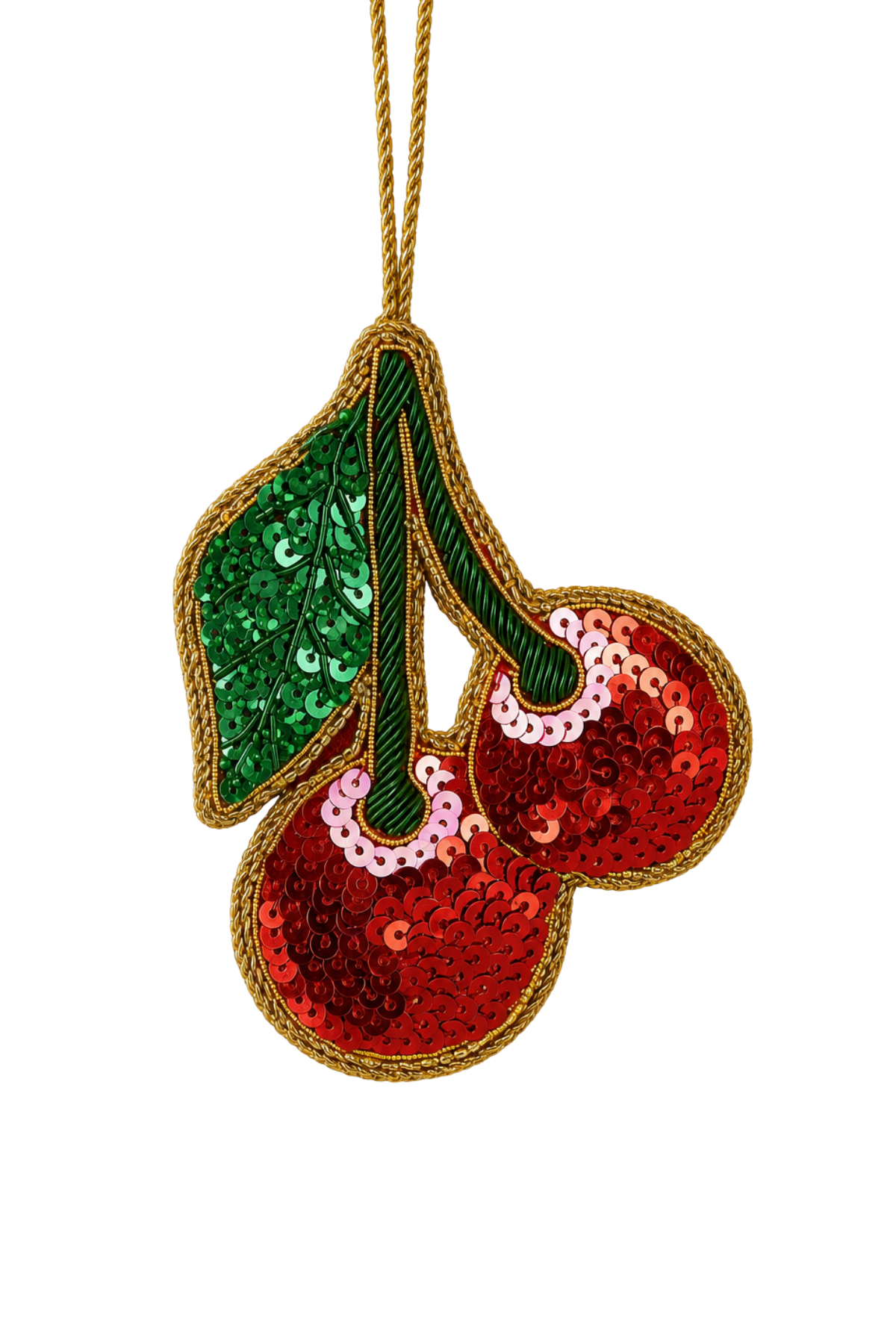 Cherry-licious Sequin Tree Decoration