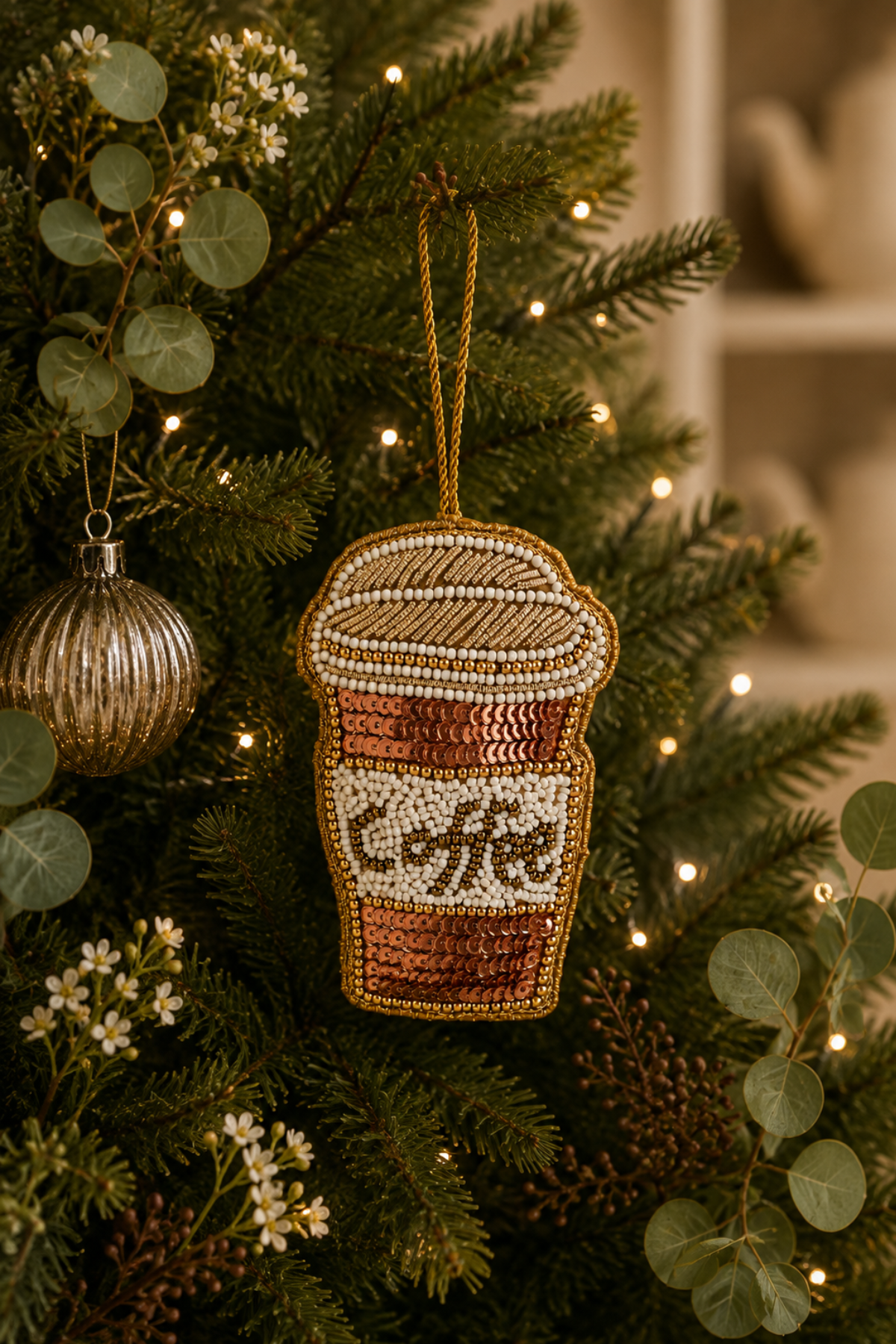 Coffee Beaded Decoration